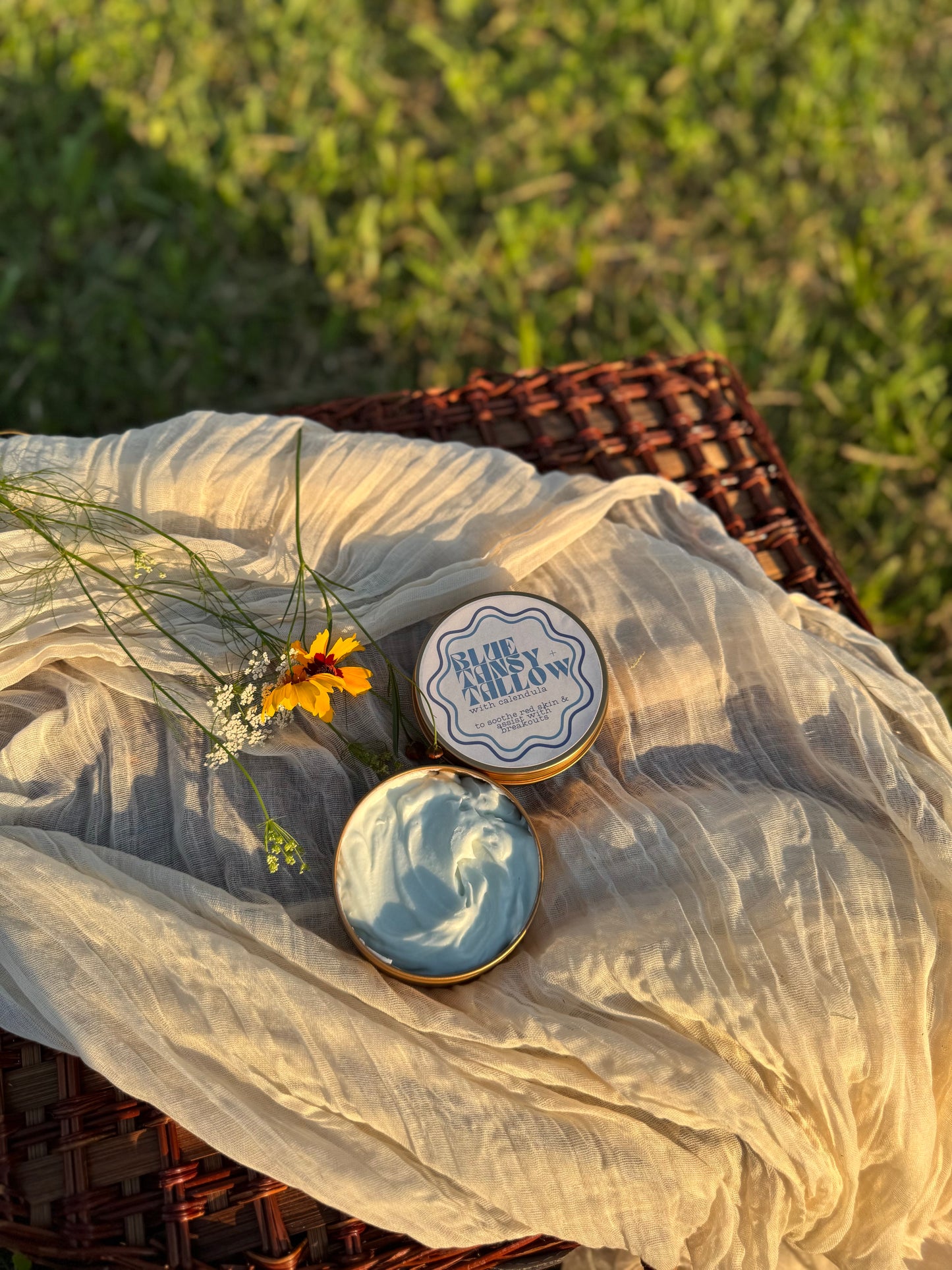 Blue Tansy + Calendula soothing tallow cream