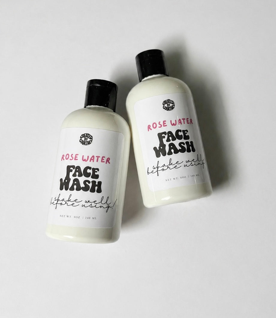 Rose water face wash