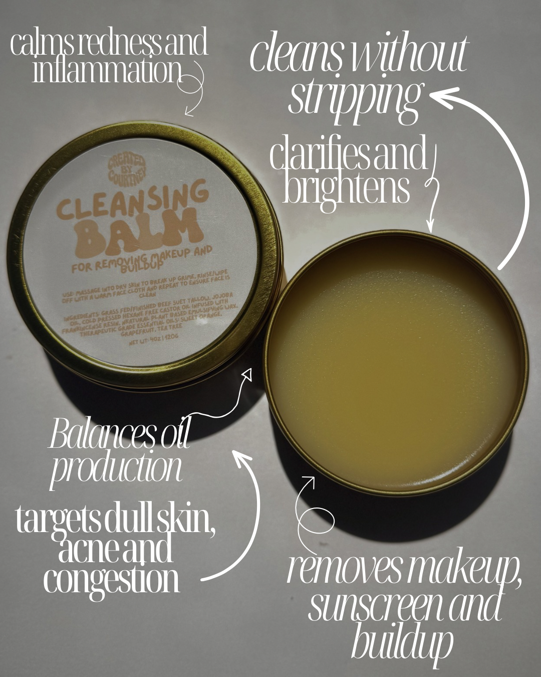 citrus + tea tree cleansing balm
