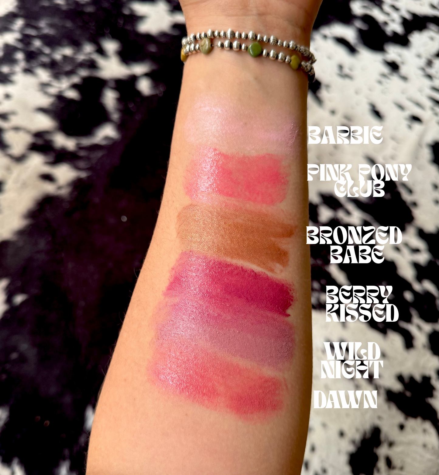 Tinted blush/bronzing sticks