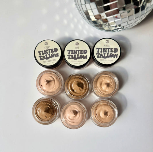 Tinted tallow moisturizer with SPF
